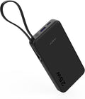 JUOVI 25W Portable Charger, 10000mah Power Bank Fast Charging with Built-in USB-C Cable, Battery Pack with LED Display, Portable Phone Charger for iPhone 17 16 15 14 Samsung S24 S23 iPad Tablets