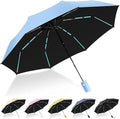 YINBAOGE Compact Travel Umbrella, Automatic Folding Windproof 8 Ribs, Lightweight Small Portable Parasol for Rain & Sun with UV Protection, Fits Car, Backpack, Purse, Men & Women