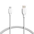 Amazon Basics USB-C to USB-A 2.0 Fast Charging Cable, 480Mbps Data Transfer Speed, USB-IF Certified, for Apple iPhone 16/15, iPad, Samsung Galaxy, Tablets, Laptops, 3 Foot, White