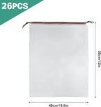 26 Pcs Shoe Bags for Travel, PLULON Clear Drawstring Travel Shoe Bags for Packing Waterproof Dustproof Shoes Organizer Pouch Travel Accessories Shoe Storage Bag for Women Men Portable Travel Essential