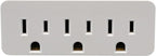 Projectpak 3 Outlet Grounded Wall Adapter - Splitter Extends 1 Outlet to 3 with Phone Securing Lip, Perfect for Travel | Pack of 3