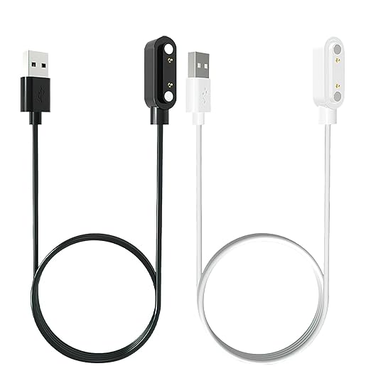 2PCS Smart Watch Magnetic Charger Cable Compatible with Cosmo JrTrack 2 Kid’s Smartwatch, 7.62mm 2Pin 2ft 5V 1A USB-A, Charger Cable Replacement Compatible for Kids Smartwatch