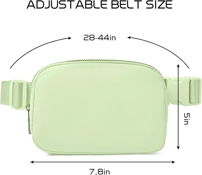 Belt Bag for Women Fanny Pack Crossbody Bags for Women Fashion Waist Packs with Adjustable Strap Gifts for Her Teen Girls (Light Green)