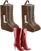 Portable 2 Pack Boots Storage, Tall Boots Storage/Protector Bag,Brown Portable waterproof storage bags are used for travel storage, under the bed, wardrobe, shoe cabinet and other home storage