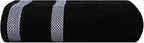 CASA COPENHAGEN Solitaire 2Pcs 100% Egyptian Cotton Large Designer Bathsheet Towels Gift Set- Black, 600GSM, 35"x70" 2Bath Sheet Towels for Bathroom Set for Women & Men