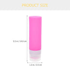 Silicone Travel Bottles 4pcs Refillable Lotion Dispenser Set Squeezable Toiletry Containers for Travel Bathroom Shampoo Conditioner Storage