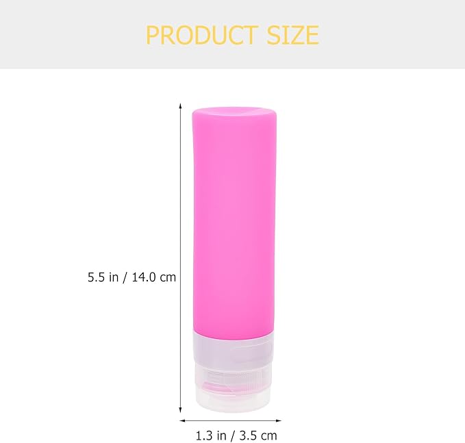 Silicone Travel Bottles 4pcs Refillable Lotion Dispenser Set Squeezable Toiletry Containers for Travel Bathroom Shampoo Conditioner Storage