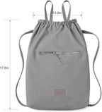 Lee Drawstring Backpack Bag Lightweight Small Gym Swim Beach Bag Water Resistant Sports Sackpack for Men Women, LEE48-002GY