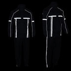Milwaukee Leather MPM9510 Men's Black Water-Resistant Motorcycle Rain Suit with Hi Vis Reflective Tape