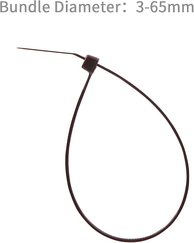 XINGO 10 Inch Cable Zip Ties (500 Pack), 40 Lbs Tensile Strength-Heavy Duty, Self-Locking Nylon Plastic Nylon Wire Ties for indoor and outdoor use(Brown)
