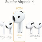 6 Pairs Ear Cover for AirPods 4,Anti Slip Ear Skin Tips Accessories Sport Ultra Thin Slim Soft Silicone Ear Tips Earbuds Gel Cover Compatible with AirPods 4th Generation (Black)