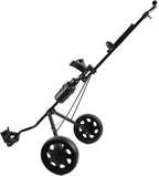 Alomejor Foldable Trolley, Lightweight Sturdy 2 Wheel Push Pull Cart with Detachable Silent Wheels, for Holding Bag Up to 40kg