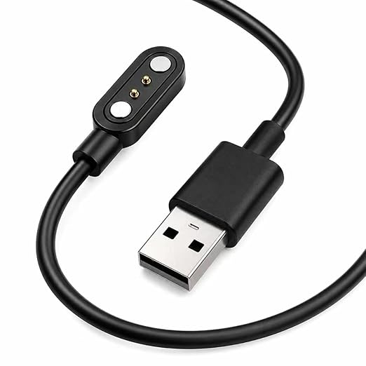 Smartwatch Charger, Magnetic Charging Cable for IDW13/15/16/17/19/21/23/25/26/28, ID208, GTX20, Replacement USB Magnetic Charger Compatible with VeryFit/VeryFitPro App Models Smart watch,, Black