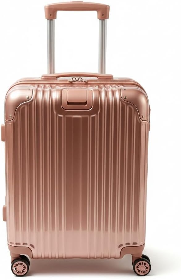 Gabbiano Macan 3 Piece ABS Luggage Set – Expandable Hardshell Suitcase with Add-A-Bag Strap, TSA Lock & 8-Wheel Spinners – Lightweight (20" Carry On, 26" Medium, 30" Large) (Rose Gold, Carry-on)