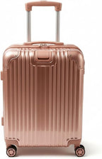 Gabbiano Macan 3 Piece ABS Luggage Set – Expandable Hardshell Suitcase with Add-A-Bag Strap, TSA Lock & 8-Wheel Spinners – Lightweight (20" Carry On, 26" Medium, 30" Large) (Rose Gold, Carry-on)