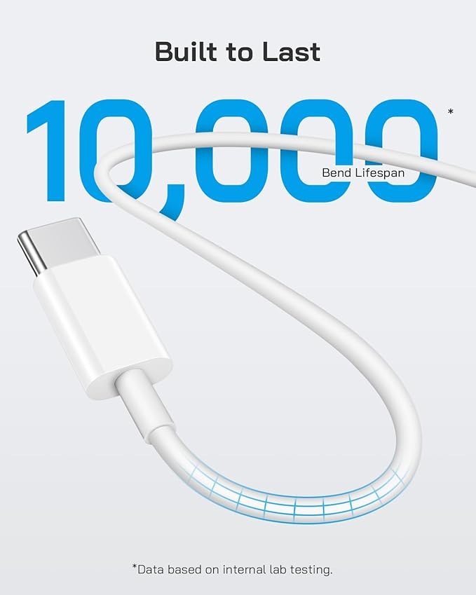 CXX iPhone 17/16/15 Fast Charger [3-Pack] 20W USB C Wall Charger with 6FT C-to-C Cable Compatible with iPhone 17/16/15 Series, USB-C iPad Pro/Air/Mini & More