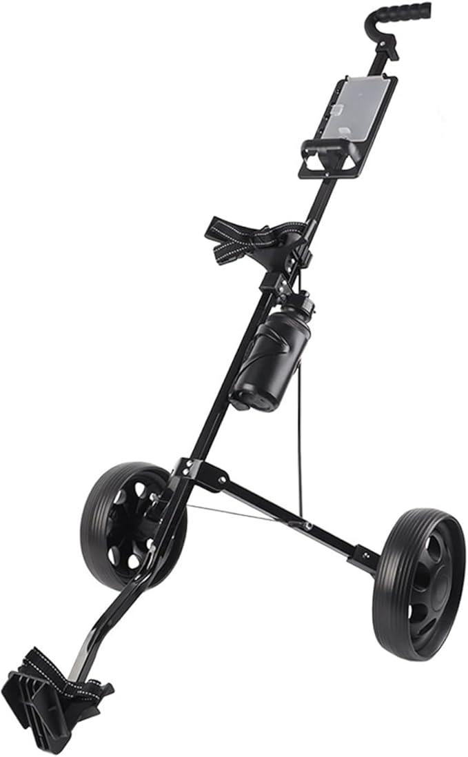 Alomejor Foldable Trolley, Lightweight Sturdy 2 Wheel Push Pull Cart with Detachable Silent Wheels, for Holding Bag Up to 40kg