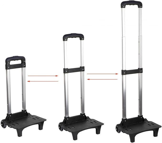 Backpack Trolley 2 Wheels Compact Foldable Hand Cart for Kids