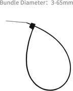XINGO 10 Inch Cable Zip Ties (500 Pack), 40 Lbs Tensile Strength-Heavy Duty, Self-Locking Nylon Plastic Nylon Wire Ties for indoor and outdoor (Black)
