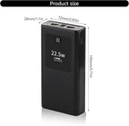 PowerBanks Casing Kits 20000mAh Mobile Chargers Builts in Cable PD22.5W Quick Charging LCD Display Shell Portable Chargers with Removable Battery