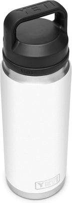 YETI Rambler 26 oz Bottle, Vacuum Insulated, Stainless Steel with Chug Cap, White