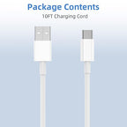 2Pack 10FT USB to USB C Fast Charging Cable for iPhone 17 16 15 Charger Cord, for Apple for iPhone 17 16 15/Pro/Pro Max/Plus Long Type C Car Carplay Cord for iPad Pro 12.9/11, Air 5th/4th Gen