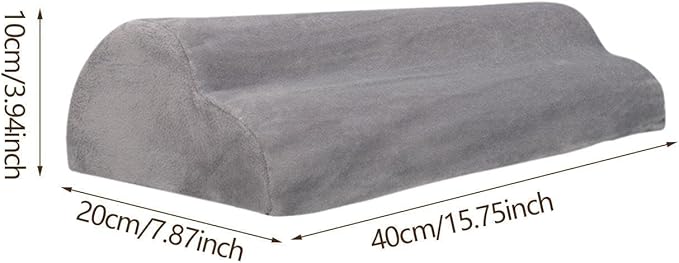 Foot Rest Under Desk Ergonomic Footrest Cushion Pillow Leg Rest Support Flannel Foam Material Suitable for Office Home Car Airplane Travel Men Women, Dark Gray