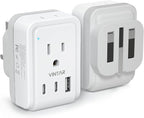 1 Pack UK Adapters for Travel, VINTAR Foldable Ireland Plug Adapter, Type G Pulg Adapter with 2 Outlets and 3 USB Ports(2 USB C), 5 in 1 UK Power Adapter for US to England London Scotland Hong Kong