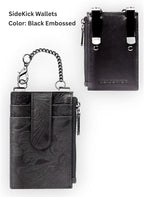 RFID Blocking Boot Wallet with Security Chain & Zipper Lock – Genuine Leather Wallets for Men, Travel Wallets Women, Minimalist Leather Card Holder