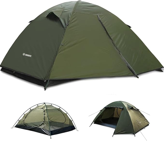 Backpacking Tent for Camping 2/3/4 Person Hiking Ultralight Tent for Waterproof Windproof Outdoor Tents Easy Setup Two Doors Double Layer Lightweight Instant Tents