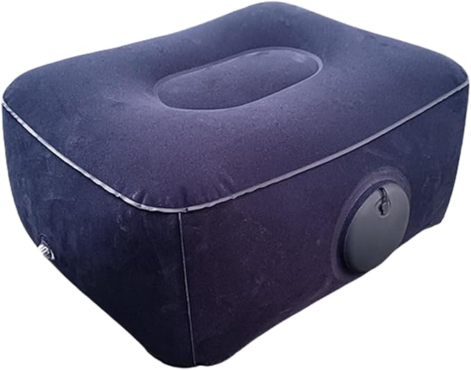 Inflatable Travel Leg Up Foot Rest Pillow for Muscle Relief Cushions with Press Air Pumps for Home Office and Travel