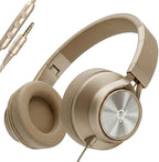 ARTIX CL750 Wired Headphones with Mic — Noise Isolating On-Ear Headphones for Computer and Laptop Wired, Plug in Corded Headphone with Wire (Foldable, Aux Jack 3.5mm)