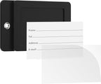 Gostwo 2 Pack Luggage Tags for Suitcases, 26 Initial Letter Travel Luggage Baggage Identification Labels ID Tag Fully Bendable Tags with Stainless Steel Loop (Black) (Letter H)