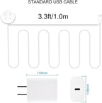 2 Pack Wall Fast Charger for Google Pixel Watch 3, Google Pixel 2 Smart Watch Charger Replacement Charging Cord Adapter Magnetic Google Pixel Smartwatch USB-C Fast Charging Cable Accessories White