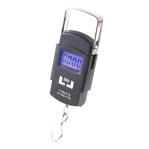 Luggage Weight Scale Fish Weighing Scales Digital Handheld Suitcase Weigher for W/Hook 110lb / 50kg Kg/IB / / oz for H Digital Fish Scale