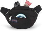 JanSport Fifth Avenue Fanny Pack Crossbody Bags for Women, Men - Stylish, Durable Waist Bag with Adjustable Belt, Main Zippered Pocket, Quick Stash Pocket - Travel Essentials - Black