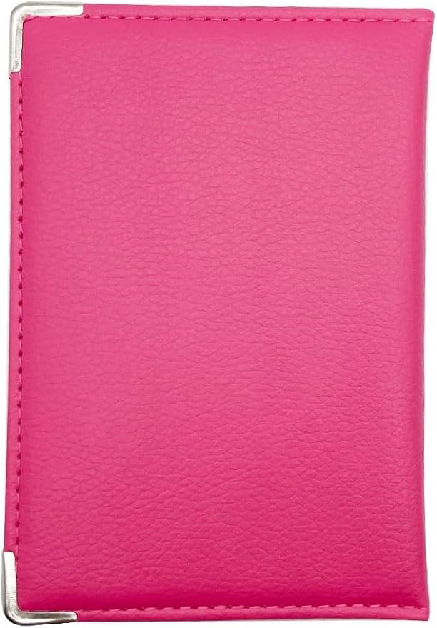 Missmore PU Leather Passport Cover with Gold USA Logo Printed for Travel (Rose Red)