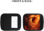 Abstract Fire Basketball 2 Pack Luggage Handle Wrap Set of Neoprene Luggage Tags for Suitcases Bag Strap Wrap Cover Travel Airplane Accessories Covers Markers Sleeve Grips Identifiers Cruise
