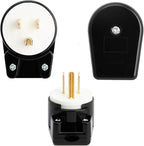 ETL Listed 90 Degree USA Canada 3 Pole Right Angle Nema 5-15P AC Plug, 15A 125V