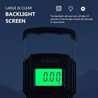 NUTRI FIT Luggage Weight Scale Fish Weighing Scales Digital Handheld Suitcase Weigher with Hook, 165lb/75kg with Measuring Tape for Travel, Fishing, Gifts