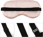 2 PCS Pink Satin Sleep Masks, Adjustable Silk Eye Mask for Sleeping, Blind Folds Soft Breathable Blindfold for Adults Couples Play Party Games Airplane Travel Essentials Eye Covers Patches Night Mask
