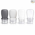 2 oz Travel Bottles, Leakproof Silicone Squeeze Bottle Mini Travel Size Container for Toiletries Lotion Shampoo and Conditioner Liquid Salad Dressing to go Condiment, TSA Approved, 4 Pack