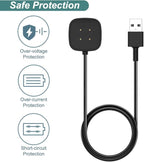 Charger for Fitbit Versa 4/Versa 3/Sense 2/Sense, Replacement Charging Cable Cord Magnetic Dock Stand for Fitbit Sense 1/2, Versa 3/4 Smartwatch [2Pack, 1m/3.3ft]