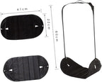 Portable Foot Hammock for Travel Home Use Adjustable Under Desk Footrest Lightweight Foot Sling for Airplane Train and Office Black Creative Design for Comfort and Relaxation