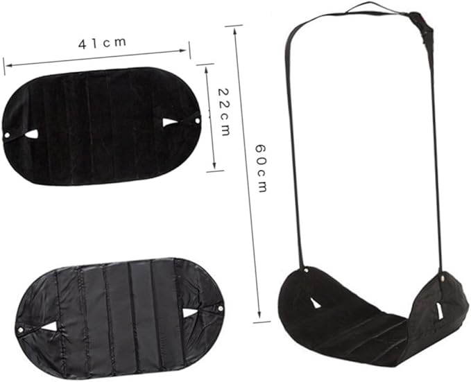 Portable Foot Hammock for Travel Home Use Adjustable Under Desk Footrest Lightweight Foot Sling for Airplane Train and Office Black Creative Design for Comfort and Relaxation