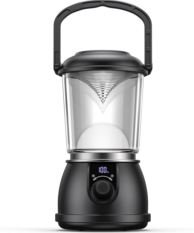 Camping Lantern Rechargeable, Up to 336H Running Time Super Tent Light, 15000mAh/1500LM Emergency Light for Hurricane, Power Outages, Home, Hiking, IPX5 Water-Resistant