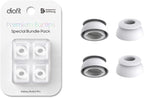 Premium Multi-Flange Eartips for Galaxy Buds3 Pro (White, Small) – Always Fits, Never Slips