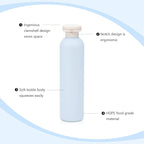 8.8 oz Travel Shampoo Bottles, Refillable Flip Cap Squeeze Bottles for Toiletries, Large Leakage-proof Travel Shampoo and Conditioner Bottles (Blue)