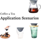 Pour Over Coffee Dripper, Reusable Ceramic Coffee Filter - Portable Single Serve Coffee Maker, Porcelain Slow Filter Cone Dripper for Travel Camping Office Home Brewing