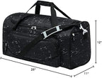 Uarition Men's Large Duffle Bag, 55L Heavy Duty Gym Bag for Sports, Workout, and Travel - Durable Duffel Gear Bag in Marble Black